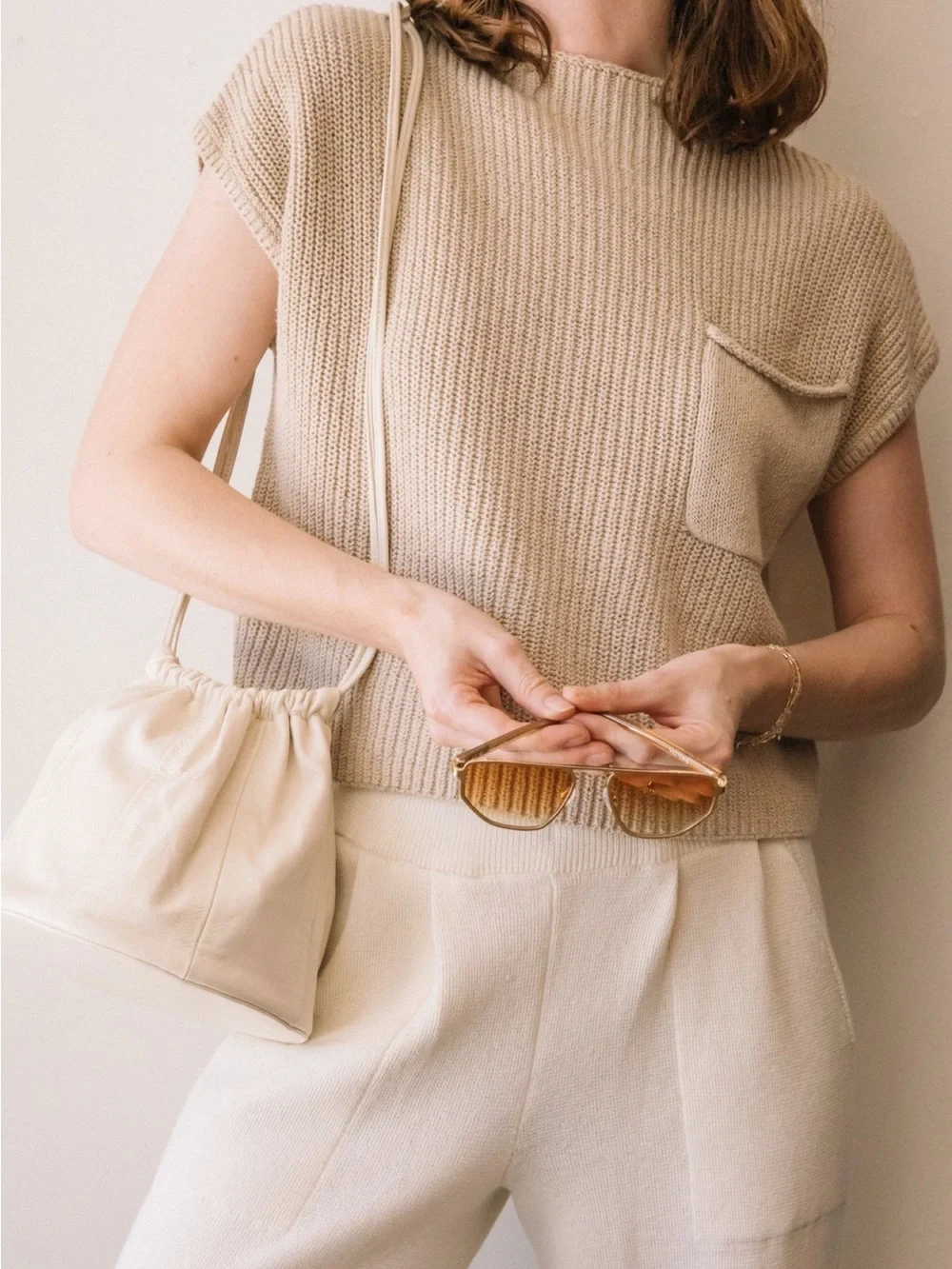 Free People Oatmeal Bone Freya Sweater Set